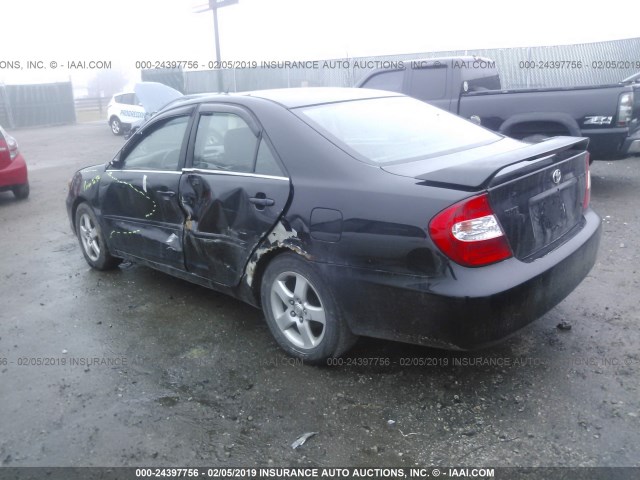 JTDBF32K930118298 - 2003 TOYOTA CAMRY LE/XLE BLACK photo 3