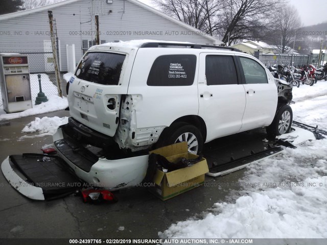 5TDJY5G15CS056686 - 2012 TOYOTA SEQUOIA LIMITED WHITE photo 4