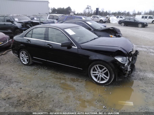 WDDGF4HB1DR261638 - 2013 MERCEDES-BENZ C 250 BLACK photo 1