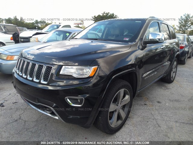 1C4RJECG8FC175193 - 2015 JEEP GRAND CHEROKEE OVERLAND BLACK photo 2