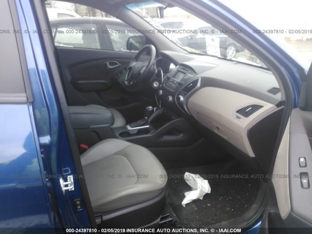 KM8JU3AG3EU806934 - 2014 HYUNDAI Tucson GLS/LIMITED/SE BLUE photo 5