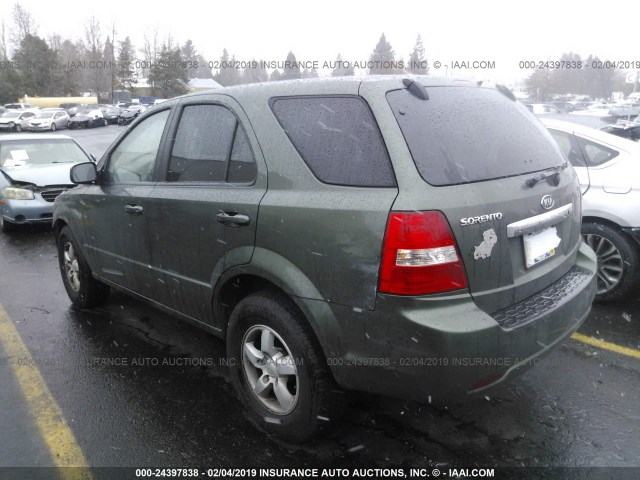 KNDJD736875704591 - 2007 KIA SORENTO EX/LX GREEN photo 3