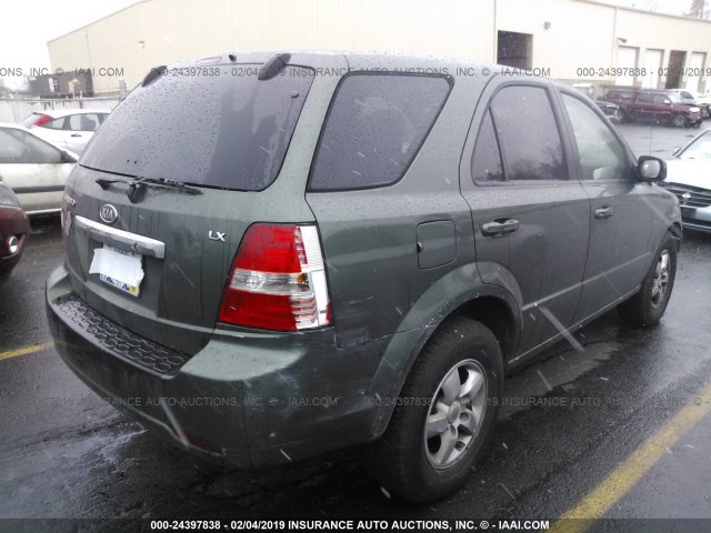 KNDJD736875704591 - 2007 KIA SORENTO EX/LX GREEN photo 4