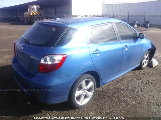 2T1KE4EEXAC039398 - 2010 TOYOTA COROLLA MATRIX S BLUE photo 4