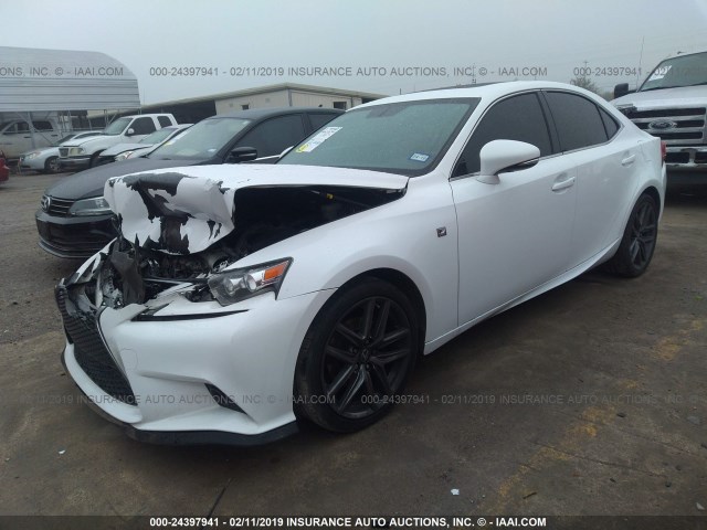 JTHBF1D29E5036450 - 2014 LEXUS IS 250 WHITE photo 2