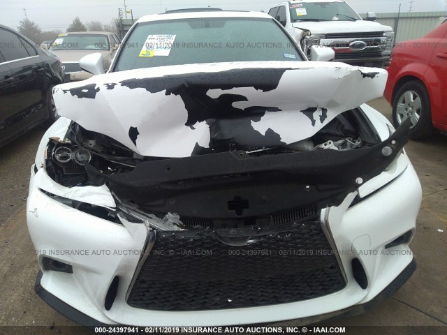 JTHBF1D29E5036450 - 2014 LEXUS IS 250 WHITE photo 6