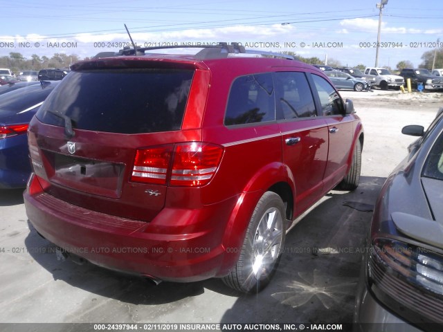 3D4GG67V59T220638 - 2009 DODGE JOURNEY R/T RED photo 4