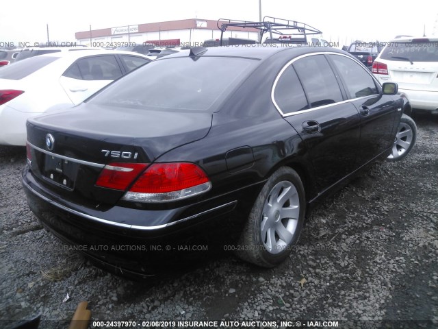 WBAHL83586DT04756 - 2006 BMW 750 I BLACK photo 4