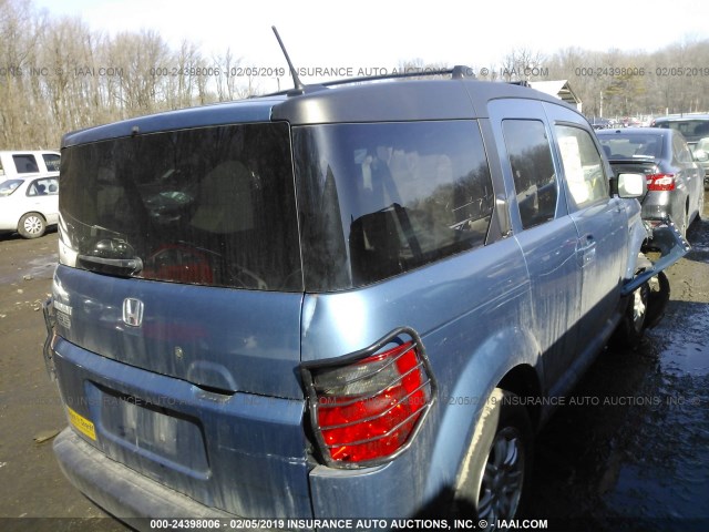 5J6YH28748L005621 - 2008 HONDA ELEMENT EX GRAY photo 4