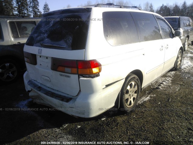 5FNRL18013B033989 - 2003 HONDA ODYSSEY EXL WHITE photo 4