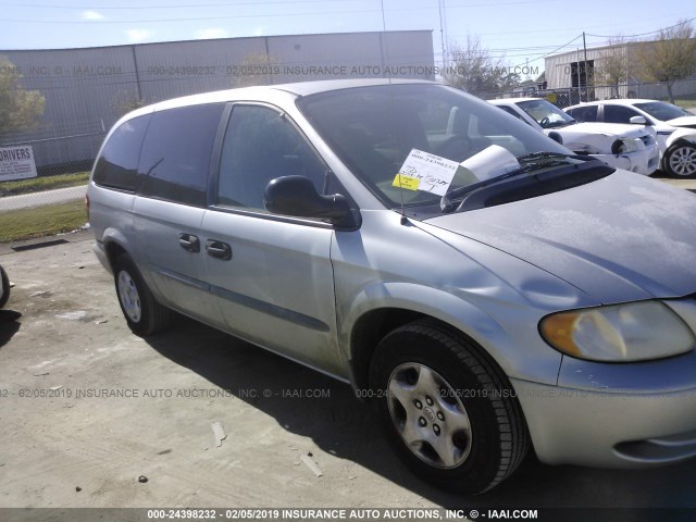 1D4GP24333B189801 - 2003 DODGE GRAND CARAVAN SE SILVER photo 1