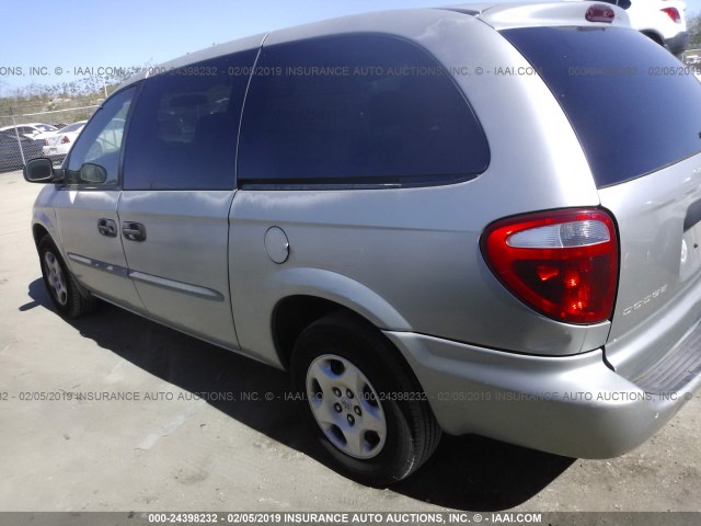 1D4GP24333B189801 - 2003 DODGE GRAND CARAVAN SE SILVER photo 3