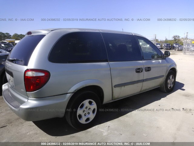 1D4GP24333B189801 - 2003 DODGE GRAND CARAVAN SE SILVER photo 4