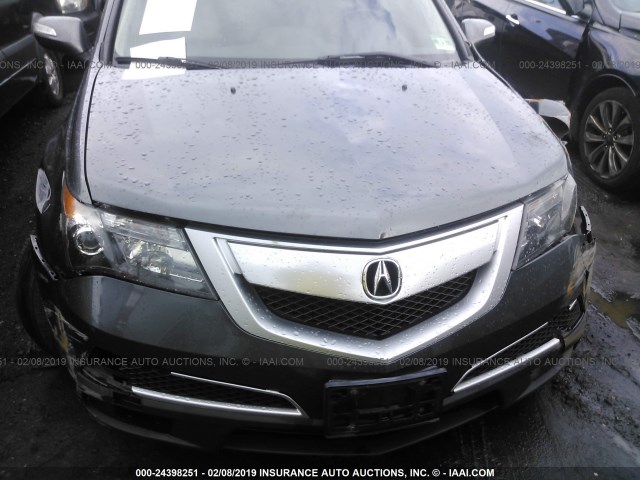 2HNYD2H38CH506204 - 2012 ACURA MDX TECHNOLOGY GRAY photo 6