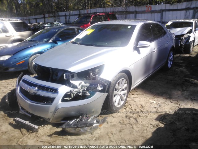 1G11E5SA0DU140999 - 2013 CHEVROLET MALIBU 2LT SILVER photo 2