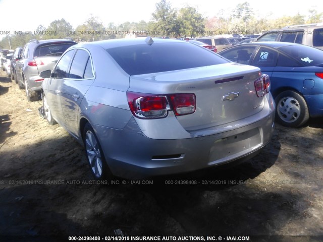 1G11E5SA0DU140999 - 2013 CHEVROLET MALIBU 2LT SILVER photo 3