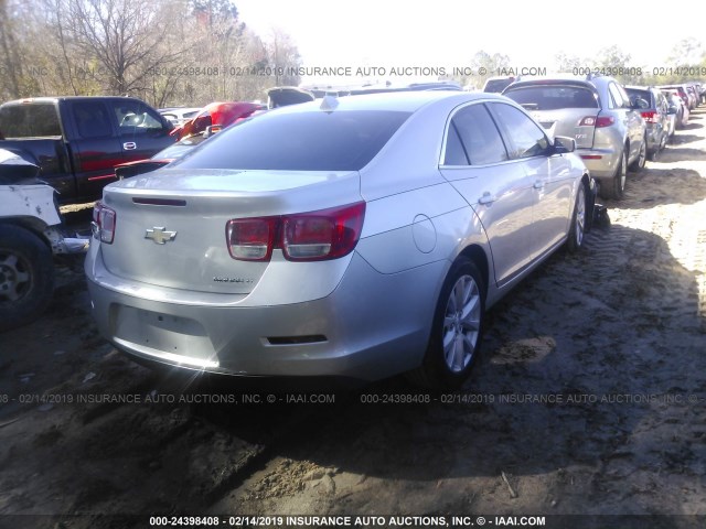 1G11E5SA0DU140999 - 2013 CHEVROLET MALIBU 2LT SILVER photo 4