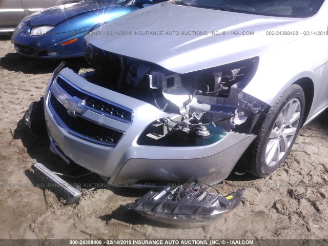 1G11E5SA0DU140999 - 2013 CHEVROLET MALIBU 2LT SILVER photo 6