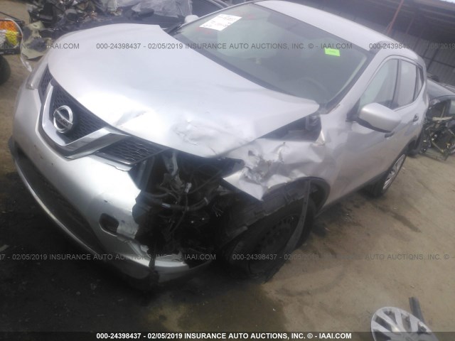 5N1AT2MT2GC766814 - 2016 NISSAN ROGUE S/SL/SV SILVER photo 2