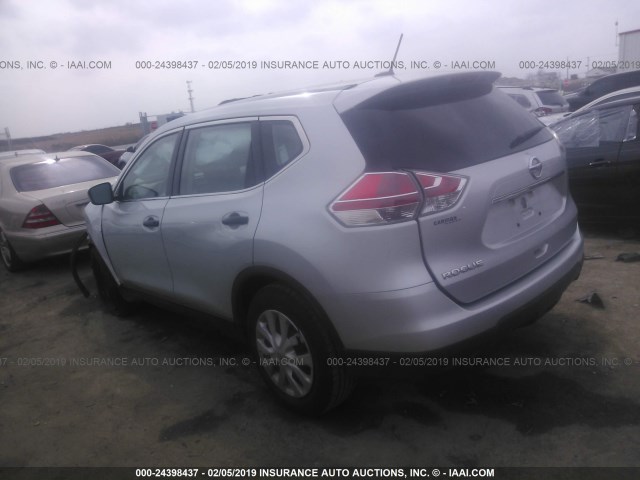 5N1AT2MT2GC766814 - 2016 NISSAN ROGUE S/SL/SV SILVER photo 3