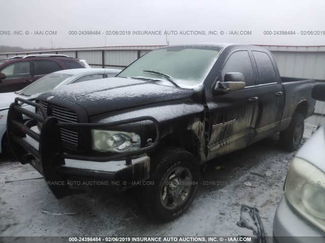 3D7KU28C74G270289 - 2004 DODGE RAM 2500 ST/SLT BLACK photo 2