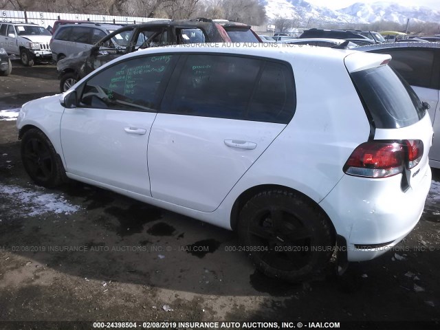 WVWDM7AJ4CW274406 - 2012 VOLKSWAGEN GOLF 白色 照片 3