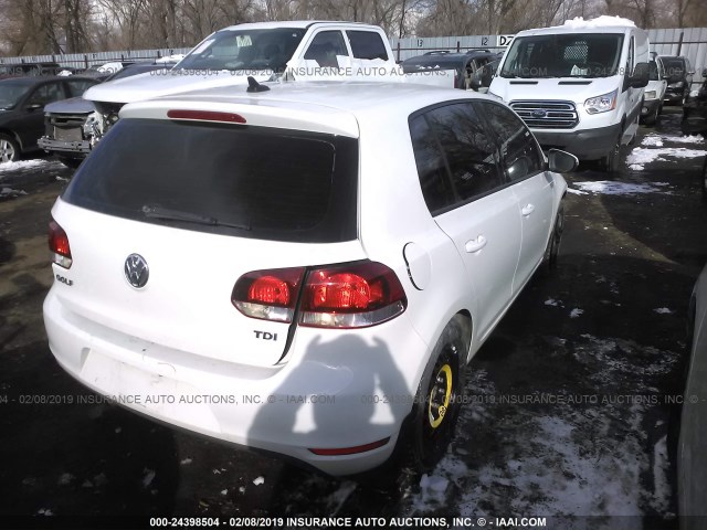 WVWDM7AJ4CW274406 - 2012 VOLKSWAGEN GOLF 白色 照片 4