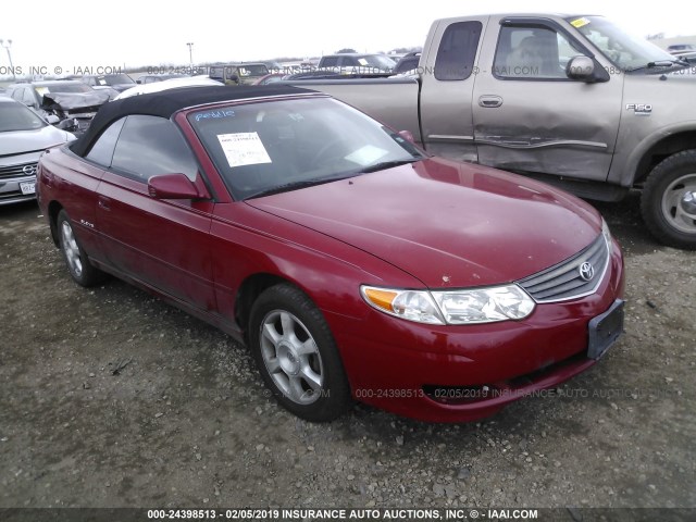 2T1FF22P02C570720 - 2002 TOYOTA CAMRY SOLARA SE/SLE წითელი ფოტო 1