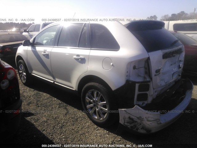 2FMDK4JCXDBC25456 - 2013 FORD EDGE SEL WHITE photo 3