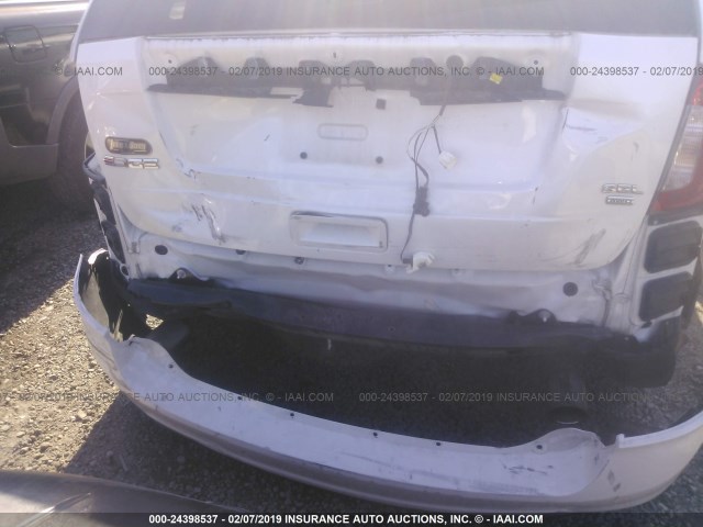 2FMDK4JCXDBC25456 - 2013 FORD EDGE SEL WHITE photo 6