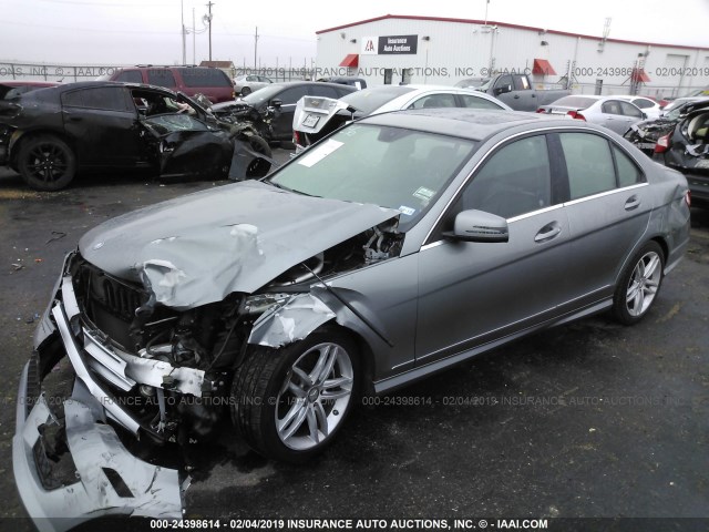 WDDGF8AB8DR264926 - 2013 MERCEDES-BENZ C 300 4MATIC GRAY photo 2