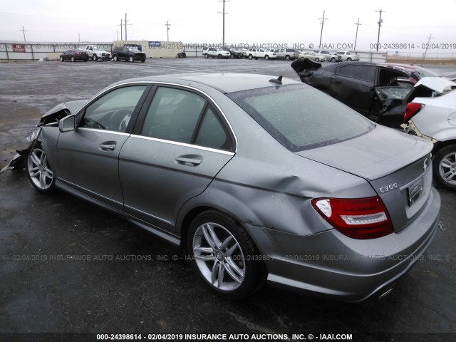 WDDGF8AB8DR264926 - 2013 MERCEDES-BENZ C 300 4MATIC GRAY photo 3