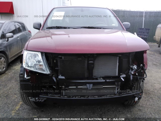 1N6AD0EV9KN736340 - 2019 NISSAN 2 DOOR  MAROON photo 6