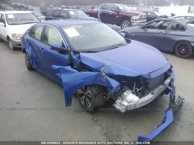 JHMFC1F7XJX029900 - 2018 HONDA CIVIC EXL BLUE photo 1