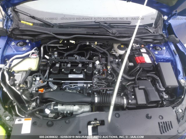 JHMFC1F7XJX029900 - 2018 HONDA CIVIC EXL BLUE photo 10