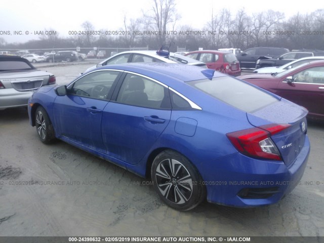 JHMFC1F7XJX029900 - 2018 HONDA CIVIC EXL BLUE photo 3