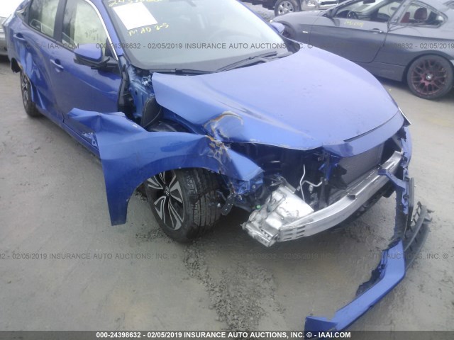 JHMFC1F7XJX029900 - 2018 HONDA CIVIC EXL BLUE photo 6