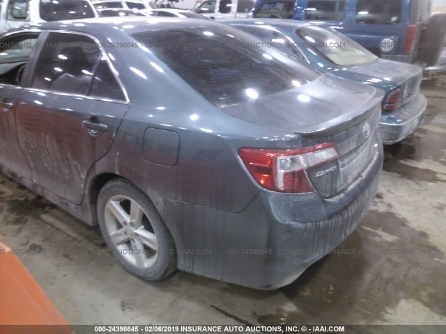 4T1BF1FK9DU292814 - 2013 TOYOTA CAMRY L/SE/LE/XLE GRAY photo 3