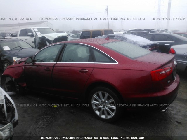 WAUGGBFCXDN031625 - 2013 AUDI A6 PREMIUM PLUS RED photo 3