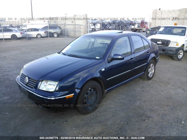 3VWSK69M44M019405 - 2004 VOLKSWAGEN JETTA GLS BLUE photo 2