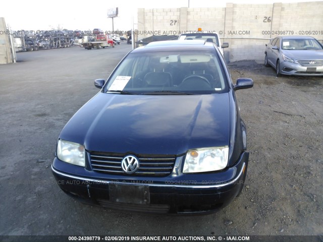 3VWSK69M44M019405 - 2004 VOLKSWAGEN JETTA GLS BLUE photo 6