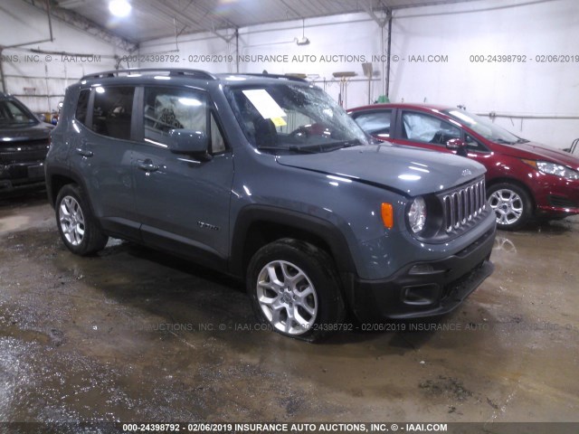 ZACCJBBB7JPH38068 - 2018 JEEP RENEGADE LATITUDE GRAY photo 1