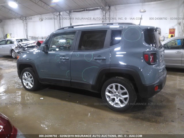 ZACCJBBB7JPH38068 - 2018 JEEP RENEGADE LATITUDE GRAY photo 3