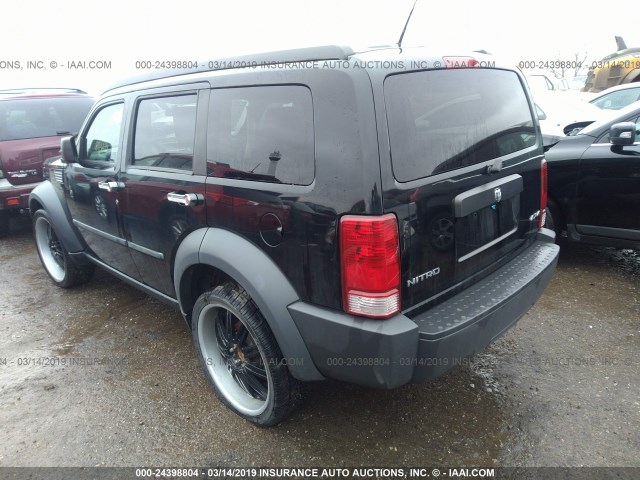 1D8GU28K47W655629 - 2007 DODGE NITRO SXT BLACK photo 3