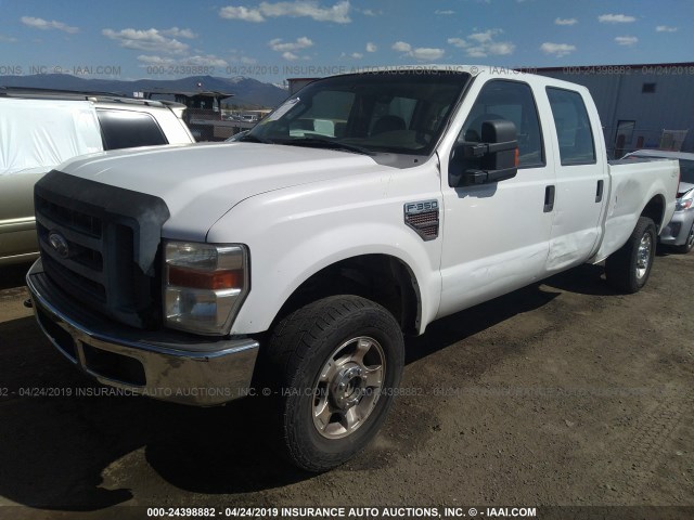 1FTWW31R78EC63334 - 2008 FORD F350 SRW SUPER DUTY WHITE photo 2