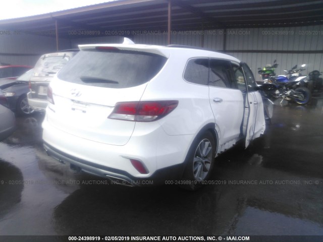 KM8SM4HF5HU206122 - 2017 HYUNDAI SANTA FE SE WHITE photo 4