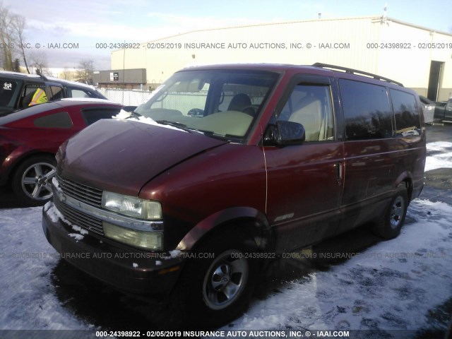 1GNDM19W6XB130874 - 1999 CHEVROLET ASTRO RED photo 2