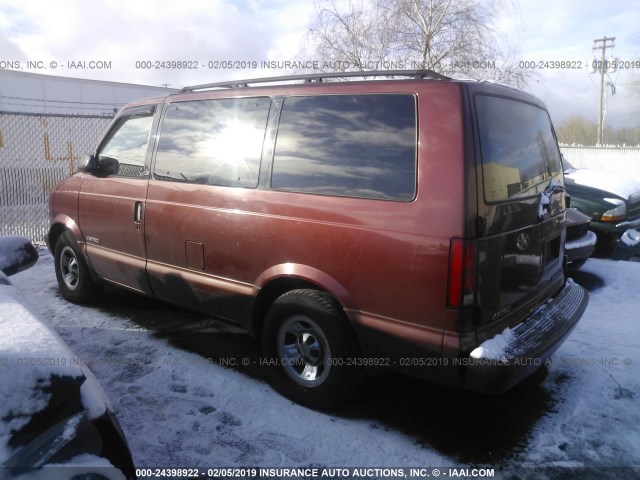 1GNDM19W6XB130874 - 1999 CHEVROLET ASTRO RED photo 3