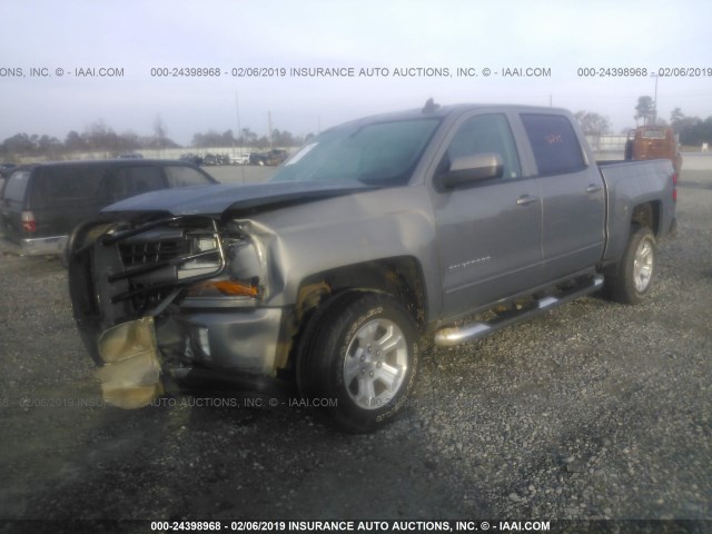 3GCUKREC2HG199143 - 2017 CHEVROLET SILVERADO K1500 LT GRAY photo 2