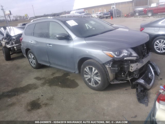 5N1DR2MM3JC656379 - 2018 NISSAN PATHFINDER S/SV/SL/PLATINUM GRAY photo 1